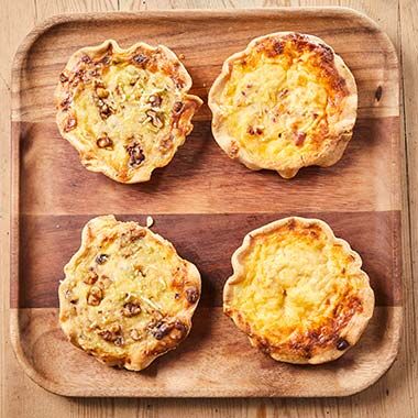 quiche lorraine, quiche bacon y queso